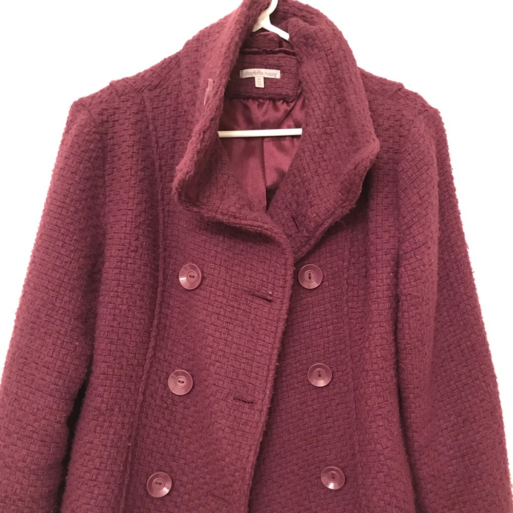 Purple Wool double breast coat